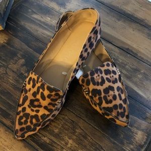 Leopard print flats